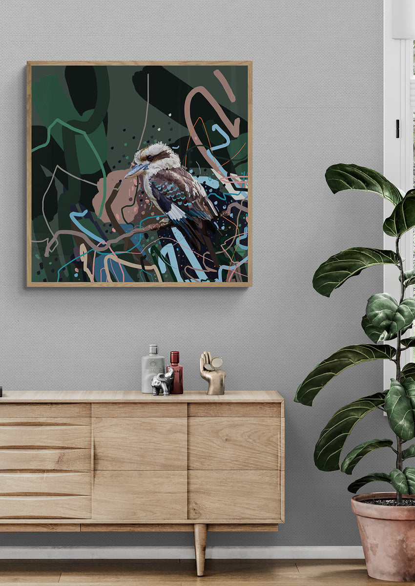 Canvas 'King Kookaburra'