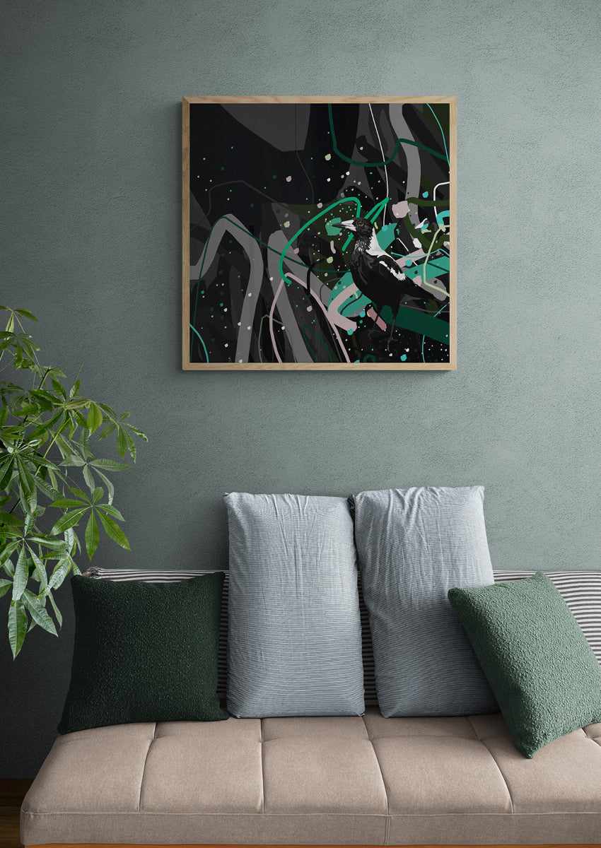 Canvas 'Mr Magpie'