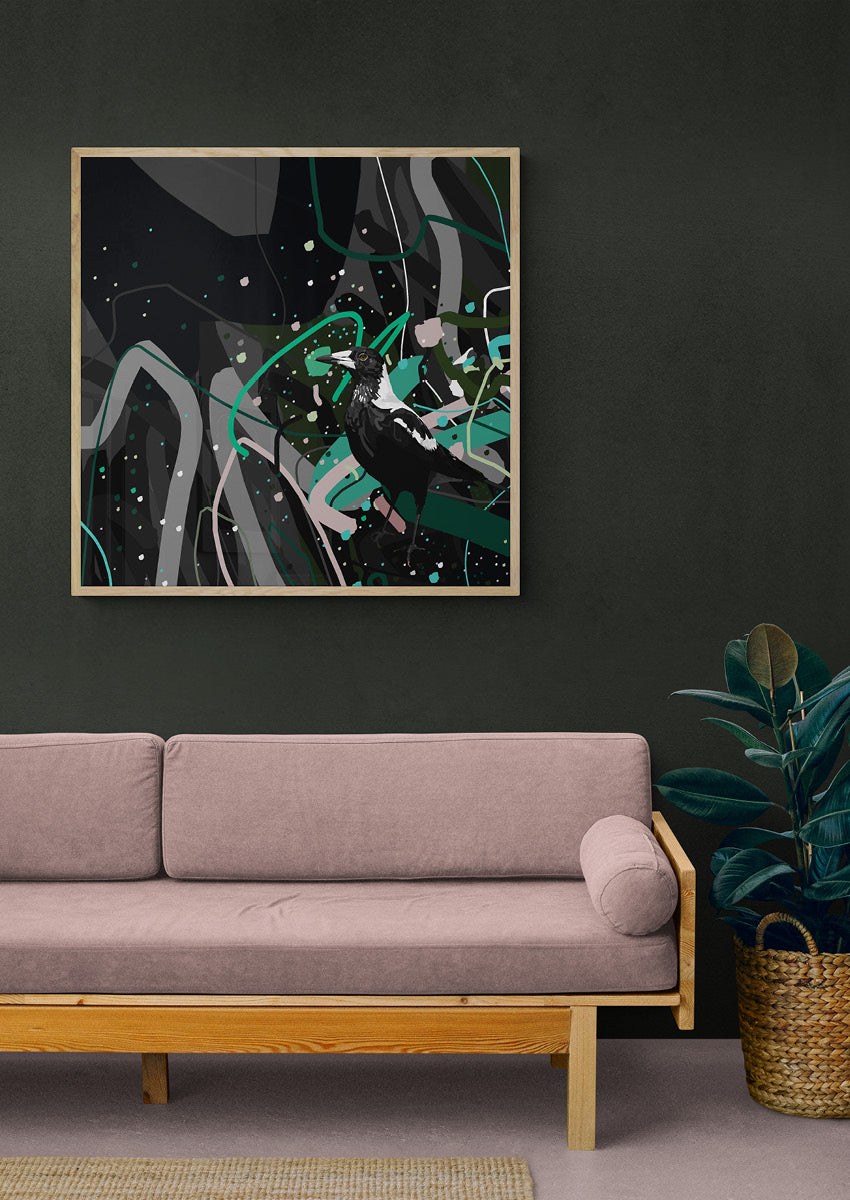 Canvas 'Mr Magpie'