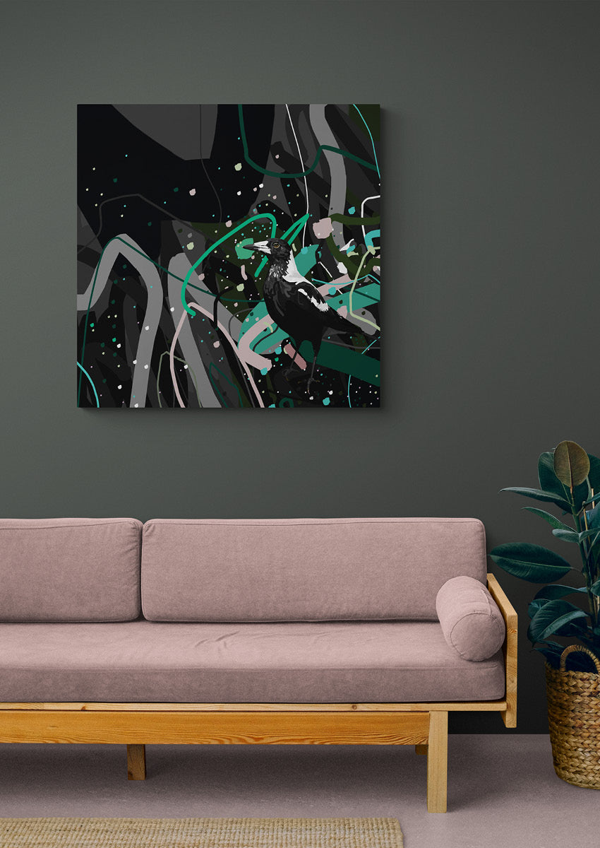 Canvas 'Mr Magpie'