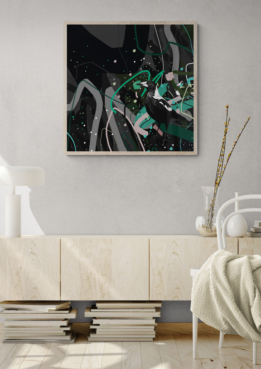 Canvas 'Mr Magpie'