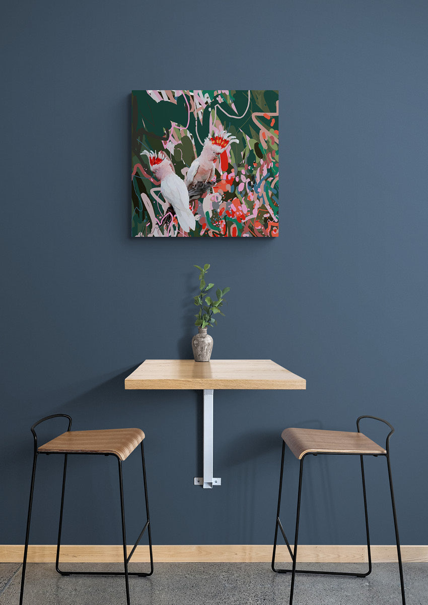 Canvas 'Two cockatoos'