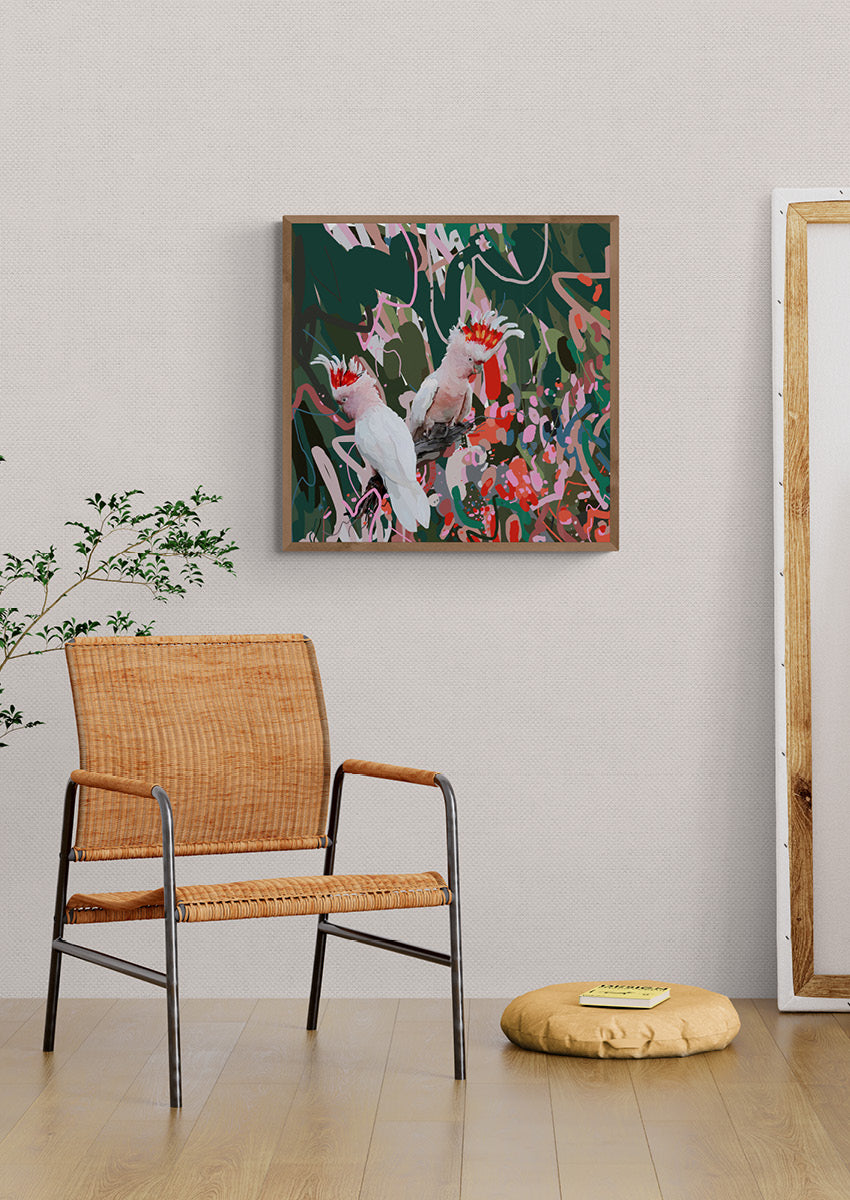 Canvas 'Two cockatoos'