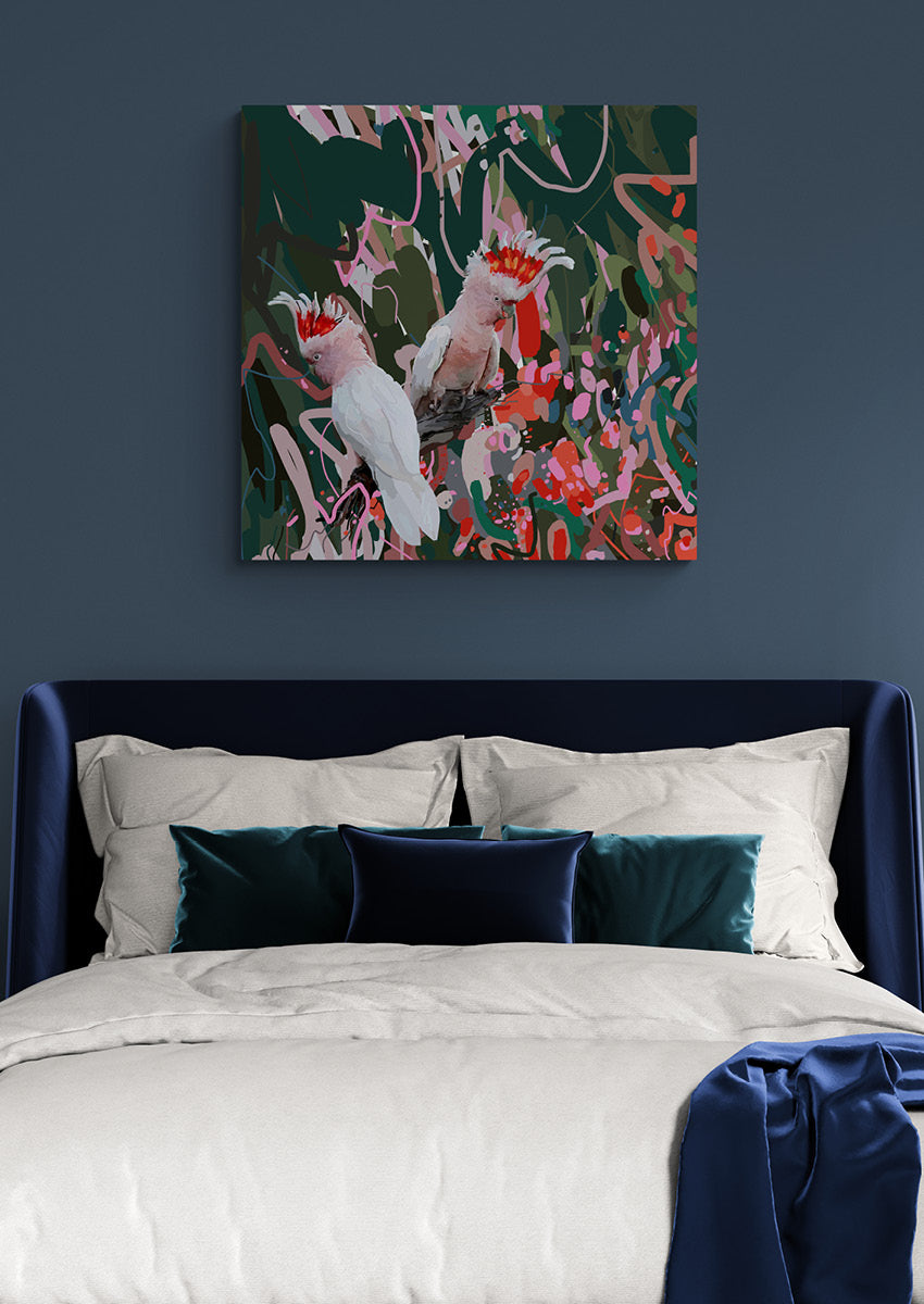 Canvas 'Two cockatoos'