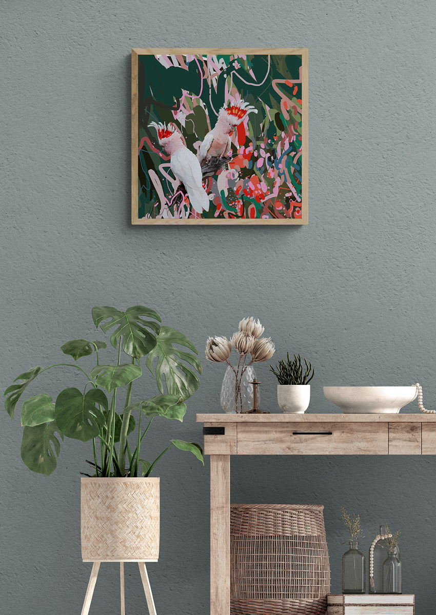 Canvas 'Two cockatoos'
