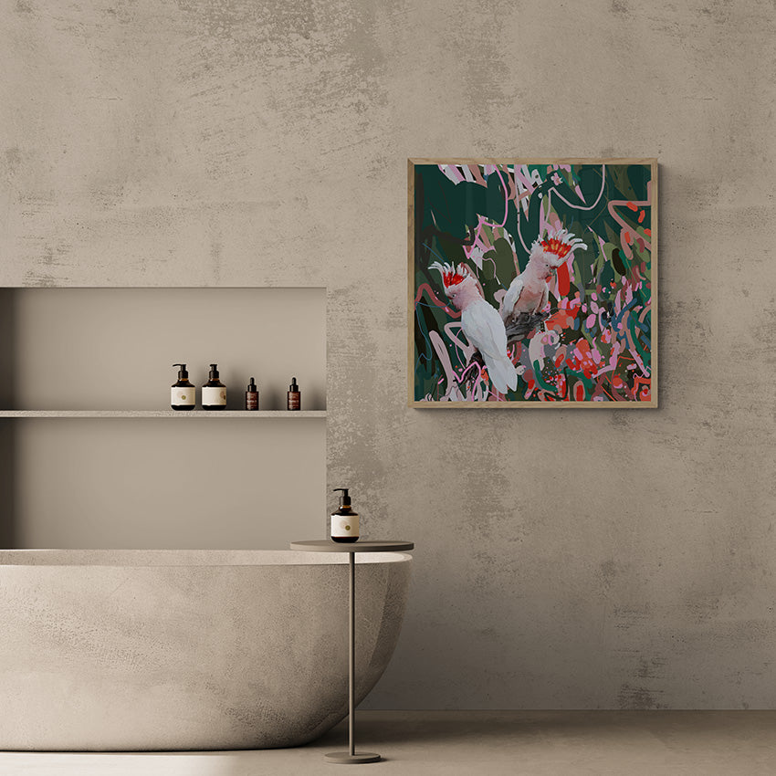 Canvas 'Two cockatoos'