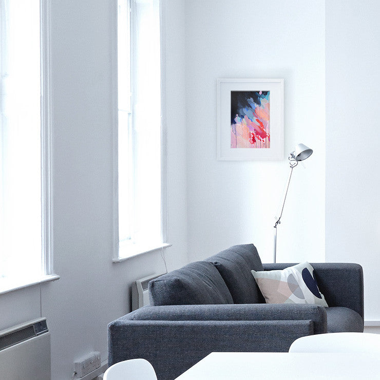 Shannon O'Neill Contemporary Australian Artist - bright colourful modern abstract painting- A3 art print - Evie - living room