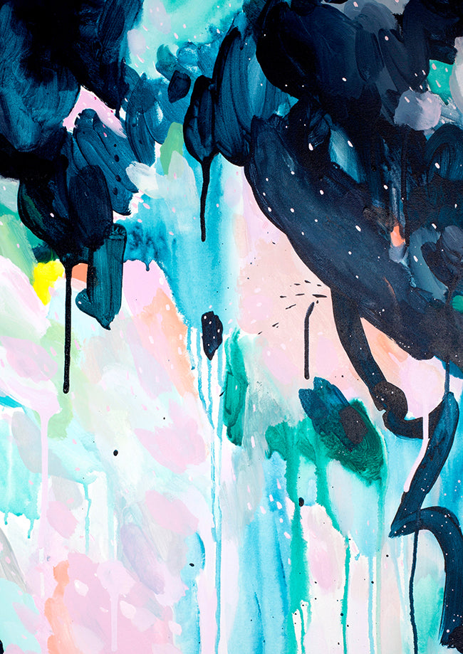 Angela 1, A3 affordable abstract painting art print, by contemporary Australian artist Shannon O'Neill